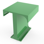 3d модель буквы "Т"